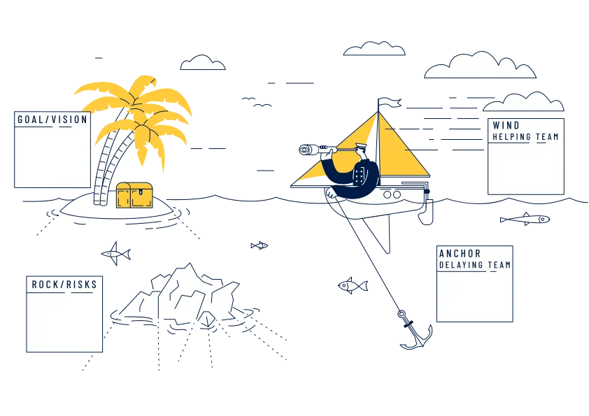 ScatterSpoke sailboat diagram
